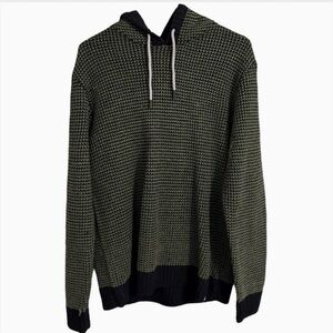 UNIONBAY Black and Green Knit Hoodie